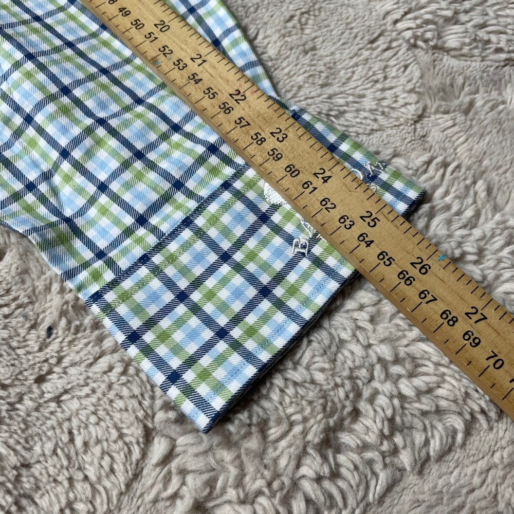 Fairway & Greene Mens Compton Check Bandon Dunes Golf Shirt XL Blue Green NEW - Picture 7 of 10